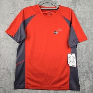 LL Bean‎ Ridge Runner T-Shirt Mens Medium Orange UPF 40 Moisture Wicking